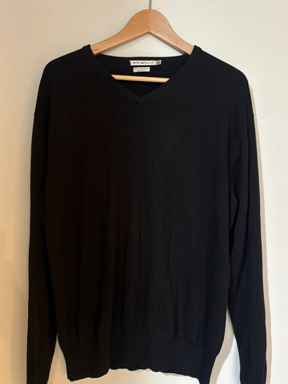 Peter Millar XL 76% silk / 20% cotton / 4% cashmere black sweather